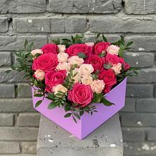 Цветочная композиция из Розы в коробке в Северном Белгородской области
