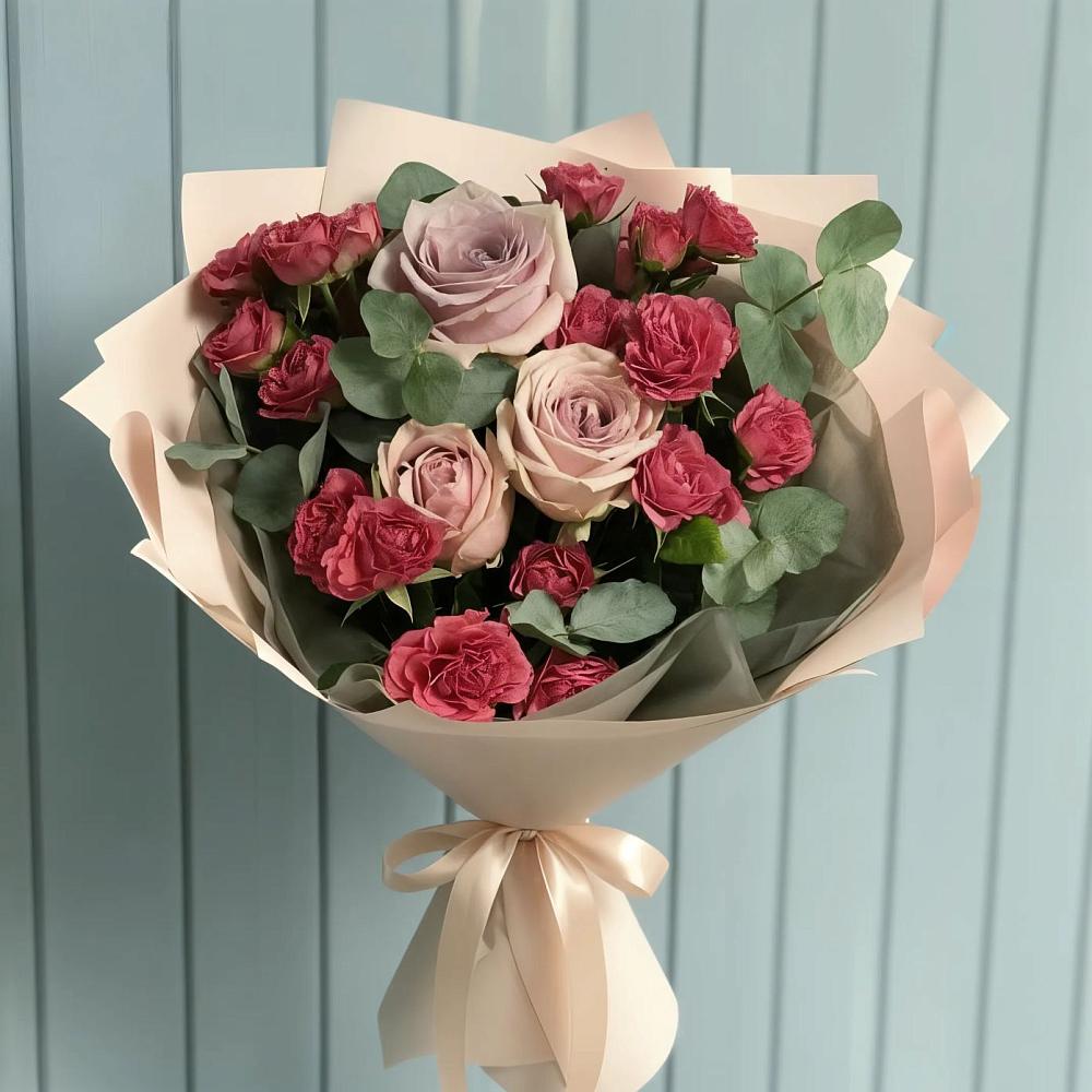 Букет цветов из: Гвоздики и Розы в Северном Белгородской области