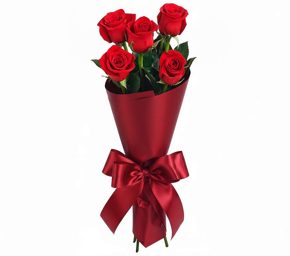 Букет 5 Красных роз Эдлесс Лав в Северном Белгородской области