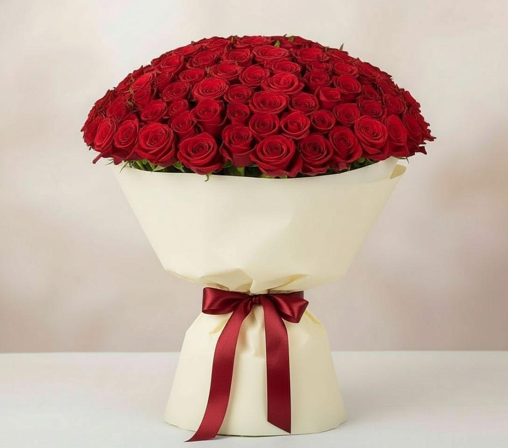 Букет 101 Красная роза Милано в Северном Белгородской области