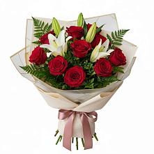 Букет цветов из:  Лилии и Розы в Северном Белгородской области