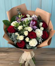 Букет цветов из:  Розы и Альстромерии в Северном Белгородской области