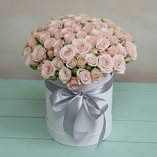 Цветочная композиция из Розы в шляпной коробке в Северном Белгородской области