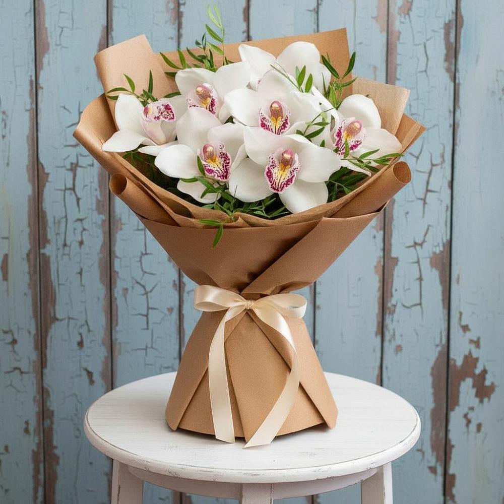 Букет цветов из: Орхидеи и Розы в Северном Белгородской области