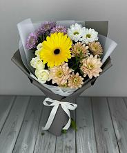 Букет цветов из:  Розы, Герберы и Хризантемы в Северном Белгородской области