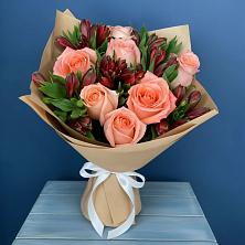 Букет цветов из:  Розы и Альстромерии в Северном Белгородской области
