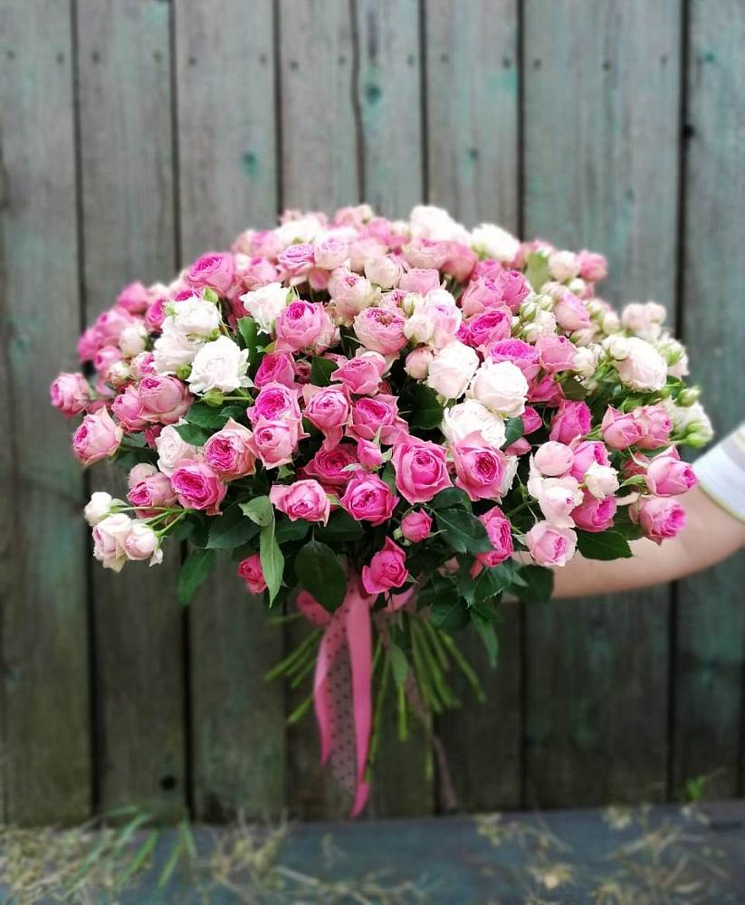 Букет Розовые кустовые розы Натали и Лав Лидия в Северном Белгородской области