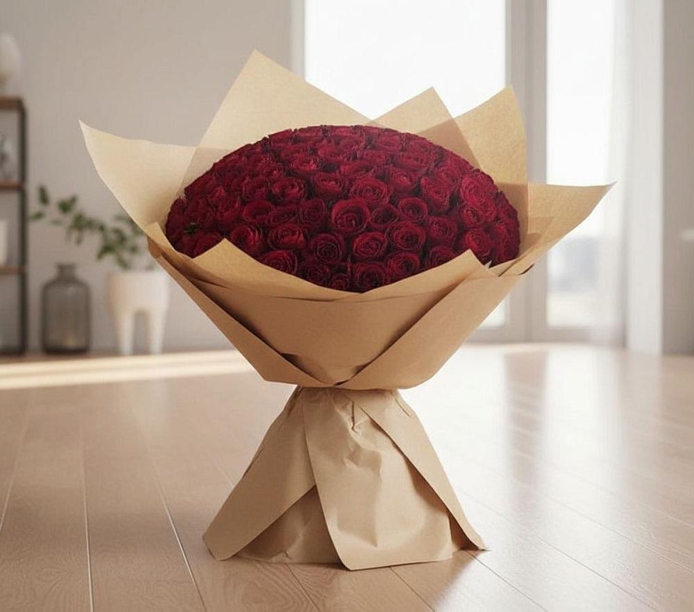 Букет 101 Красная роза в Северном Белгородской области