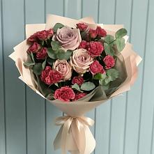 Букет цветов из:  Гвоздики и Розы #REPLACE_PRED# Северном Белгородской области